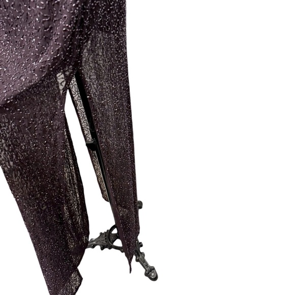 Cache Vintage Full Beaded Side Split Gown Sz 6 - Picture 5 of 7